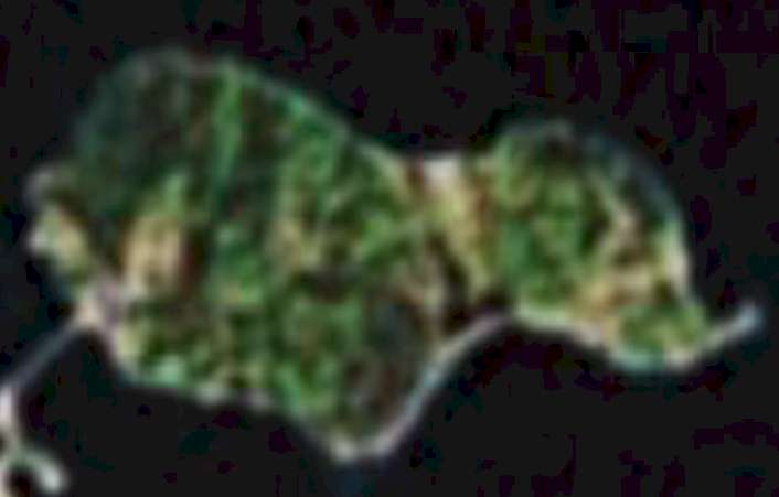 Aerial photo of Oak Island Nova Scotia Canada.