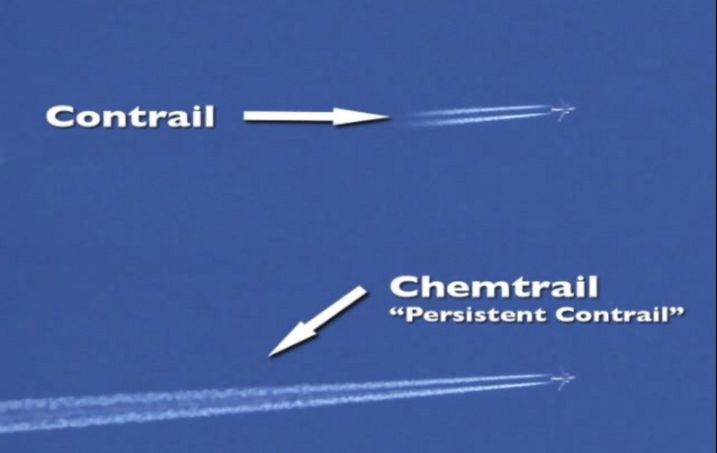 Easily see the difference between chemtrails and contrails.